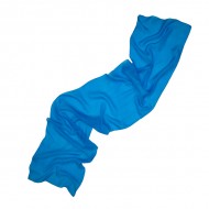 Foulard 100% seda,tamaño 36 x 150 cms, liso azul turquesa
